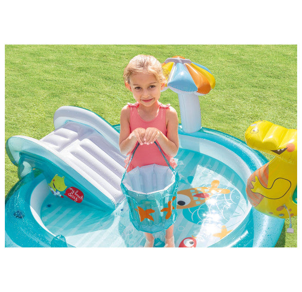 Intex Kids Inflatable Splash Pool with Slide & Sprinkler - 201 x 170 x 84 cm | Qatar
