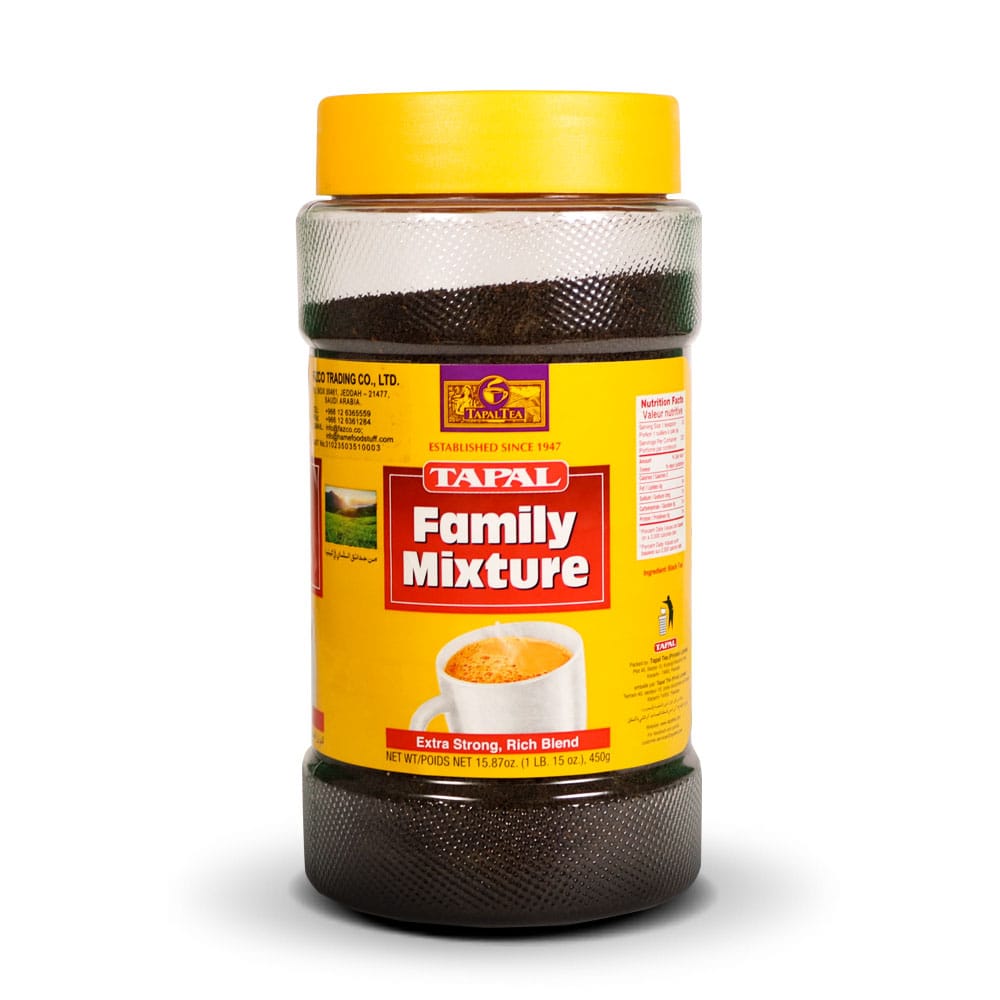 Tapal Family Mixture Tea Jar – Extra Strong Rich Blend Black Tea 450g