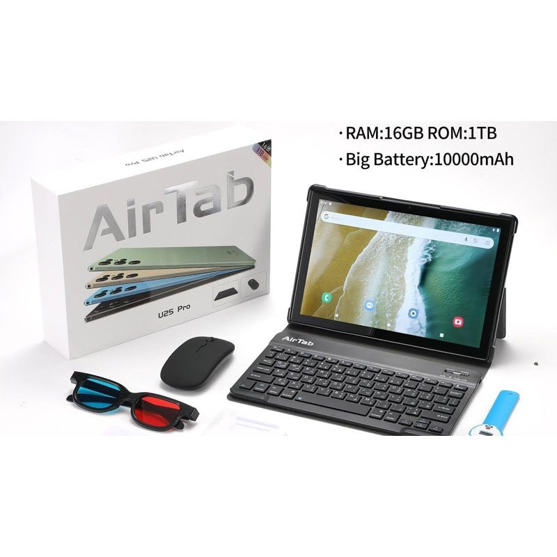 AirTab U25 Pro Tablet 11-Inch – 1TB Storage, Keyboard & Wireless Mouse Included