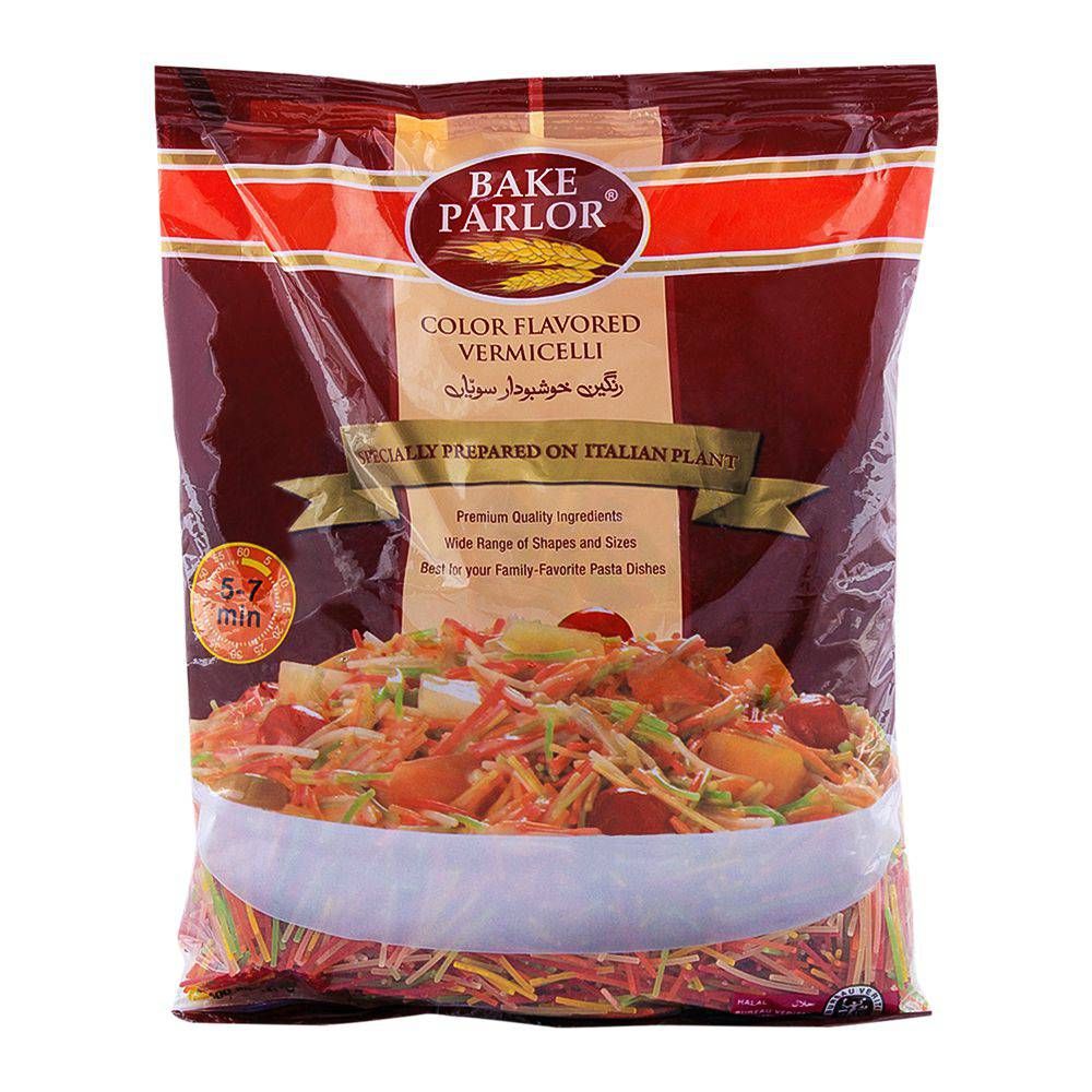 Bake Parlor Color Flavored Vermicelli – Multicolor Sweet & Dessert Pasta (Fast Cooking 5–7 mins)