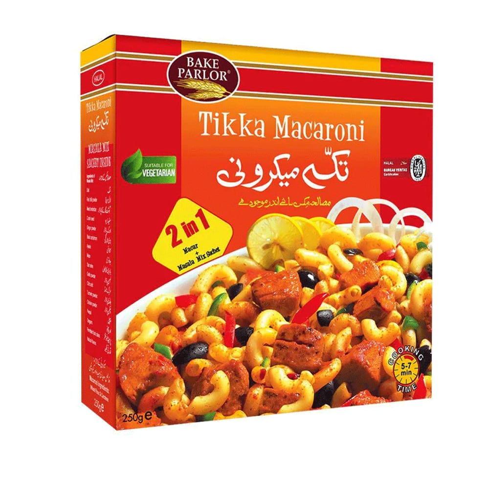 Bake Parlor Tikka Macaroni 2 in 1 Masala Mix Seasoning Pasta 250g
