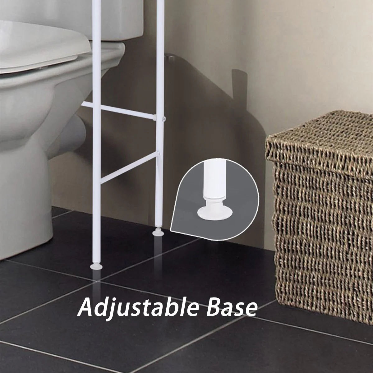 3 Layer Space Saving Metal Toilet Storage Rack | Over Toilet Bathroom Organizer Shelf | Qatar