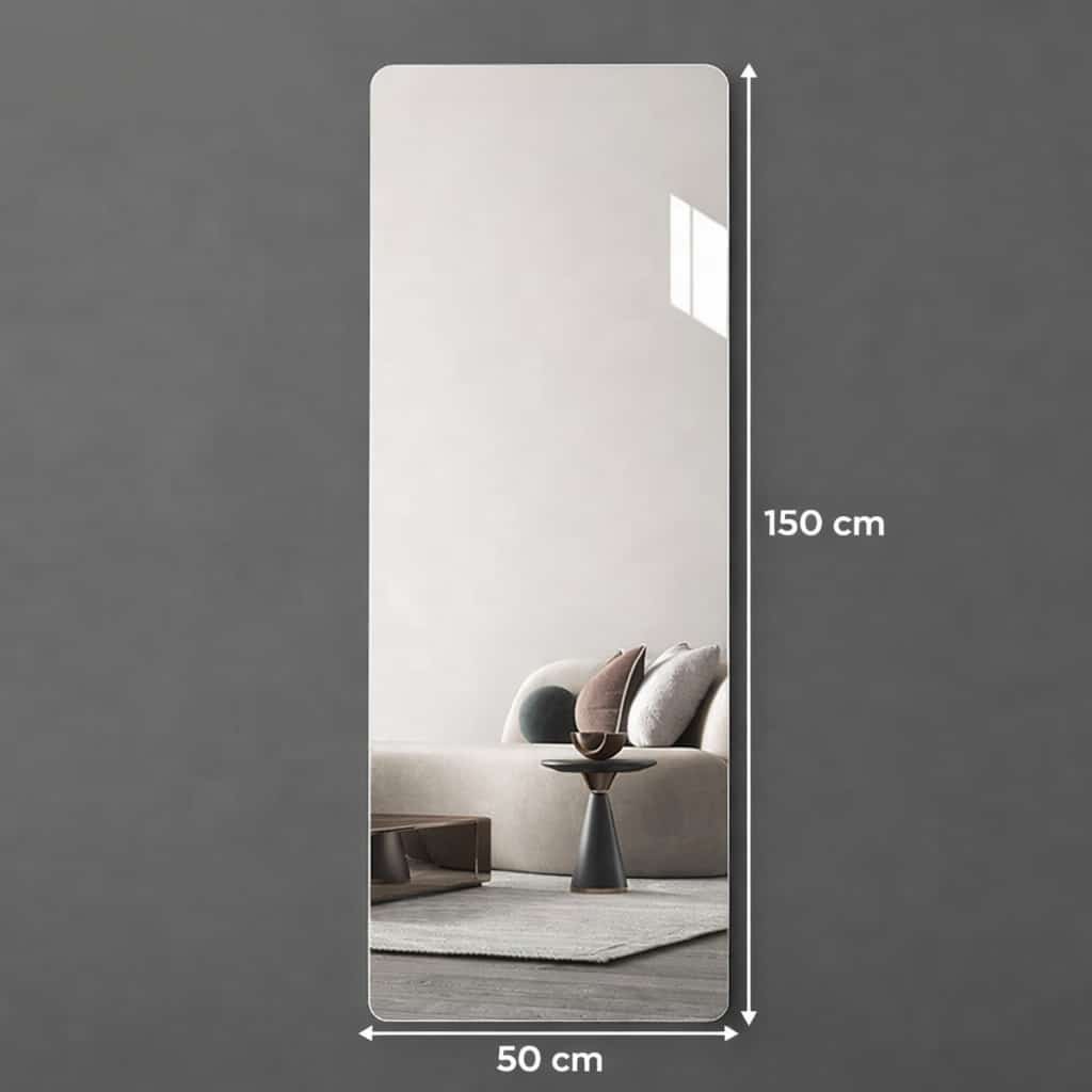 HD Self-Adhesive Acrylic Mirror Wall Tiles | Shatterproof Peel & Stick DIY Non-Glass Mirror Sheets for Bedroom, Living Room, Bathroom & Home Decor