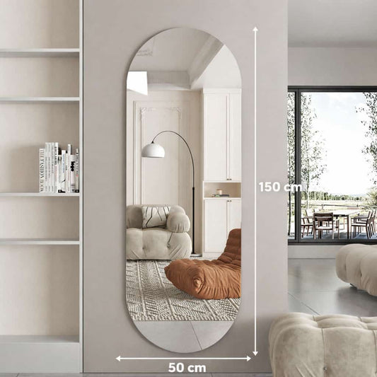 HD Self-Adhesive Acrylic Mirror Wall Tiles | Shatterproof Peel & Stick DIY Non-Glass Mirror Sheets for Bedroom, Living Room, Bathroom & Home Decor