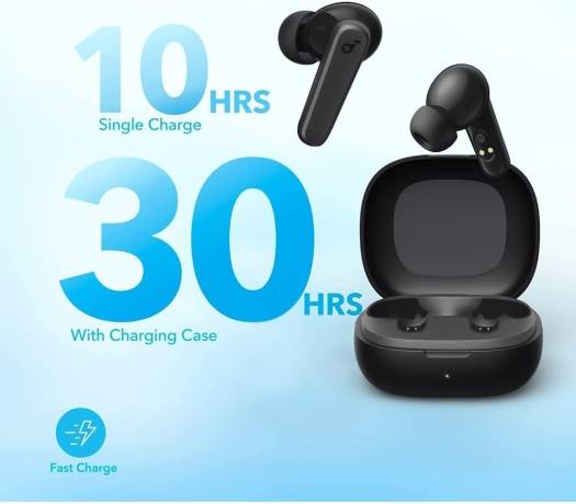 Anker Soundcore R50i True Wireless Earbuds | 30H Playtime, 10mm Bass Drivers, IPX5, Bluetooth 5.3 — Black