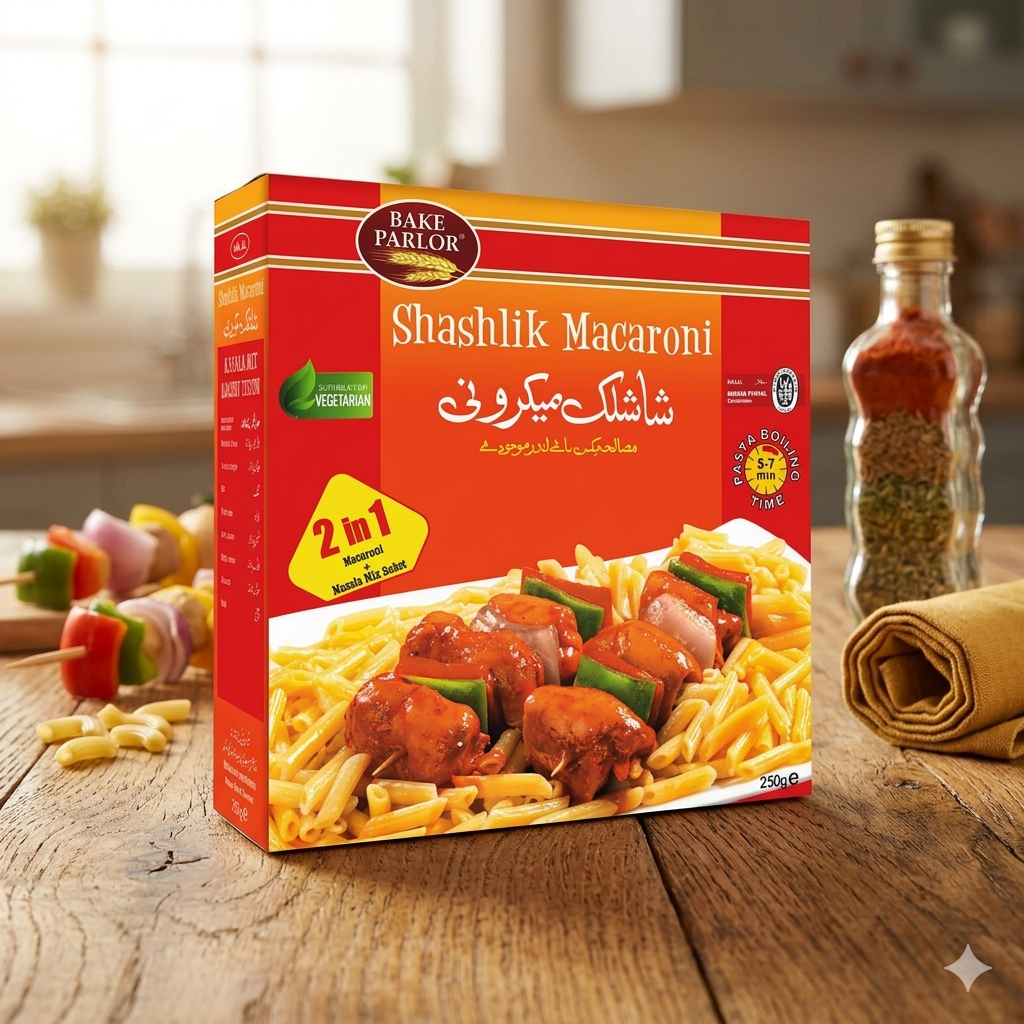 Bake Parlor Shashlik Macaroni 2 in 1 Masala Mix Pasta Quick Meal 250g