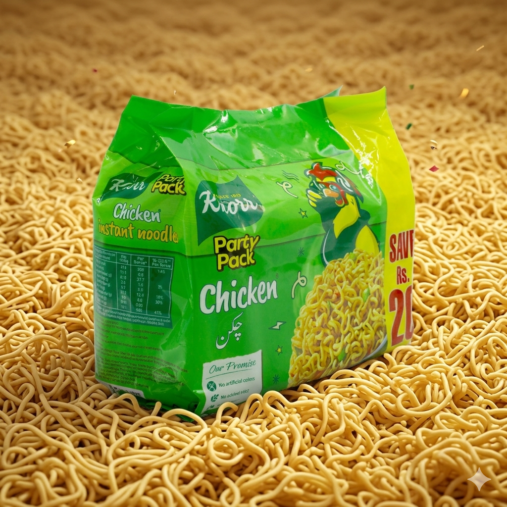 Knorr Chicken Instant Noodles Party Pack – Family Size Chicken Flavor Noodles