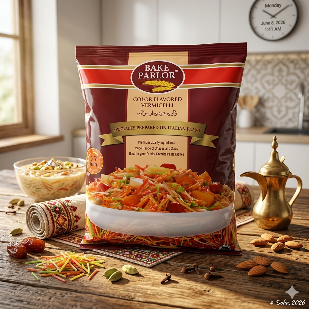 Bake Parlor Color Flavored Vermicelli – Multicolor Sweet & Dessert Pasta (Fast Cooking 5–7 mins)