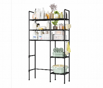 Over Toilet Storage Cabinet — Rustproof Bathroom Organizer Shelf with Space-Saving Rack & Easy Assembly | Toilet Rack