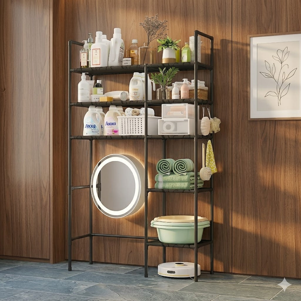 Over Toilet Storage Cabinet — Rustproof Bathroom Organizer Shelf with Space-Saving Rack & Easy Assembly | Toilet Rack