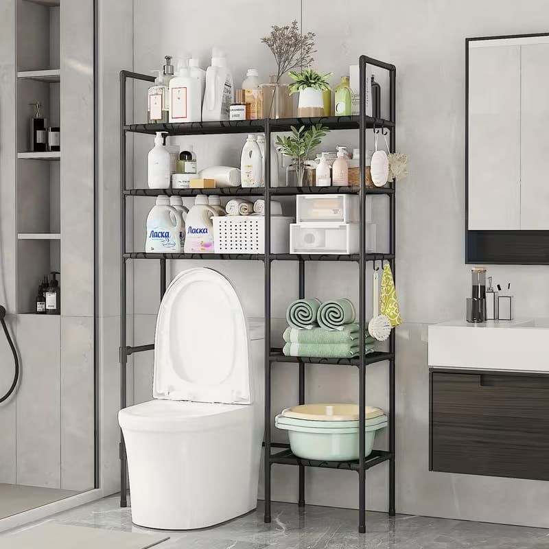 Over Toilet Storage Cabinet — Rustproof Bathroom Organizer Shelf with Space-Saving Rack & Easy Assembly | Toilet Rack