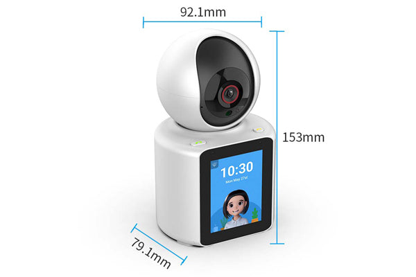 1080P Smart Video Call Camera with Screen & App Controlled- 1 Click Call, Two-Way Video Calling, 360° View | Motion Detector, Night Vision, App Alert Indoor Pet Monitoring, Ideal for Baby Monitor, Pet Camera