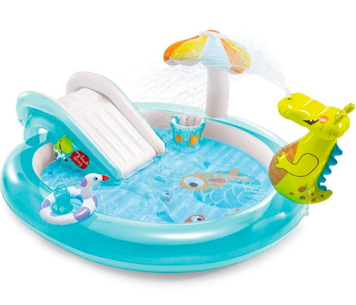 Intex Kids Inflatable Splash Pool with Slide & Sprinkler - 201 x 170 x 84 cm | Qatar