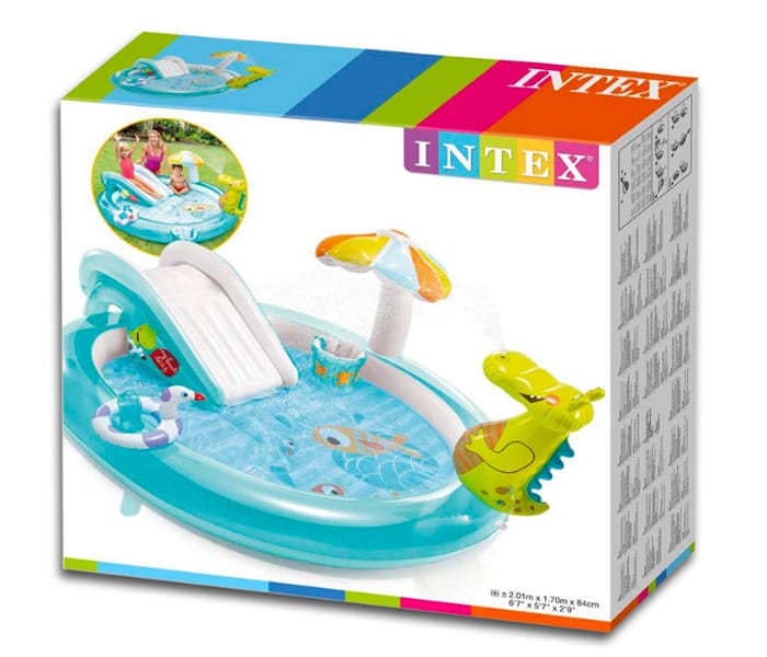 Intex Kids Inflatable Splash Pool with Slide & Sprinkler - 201 x 170 x 84 cm | Qatar