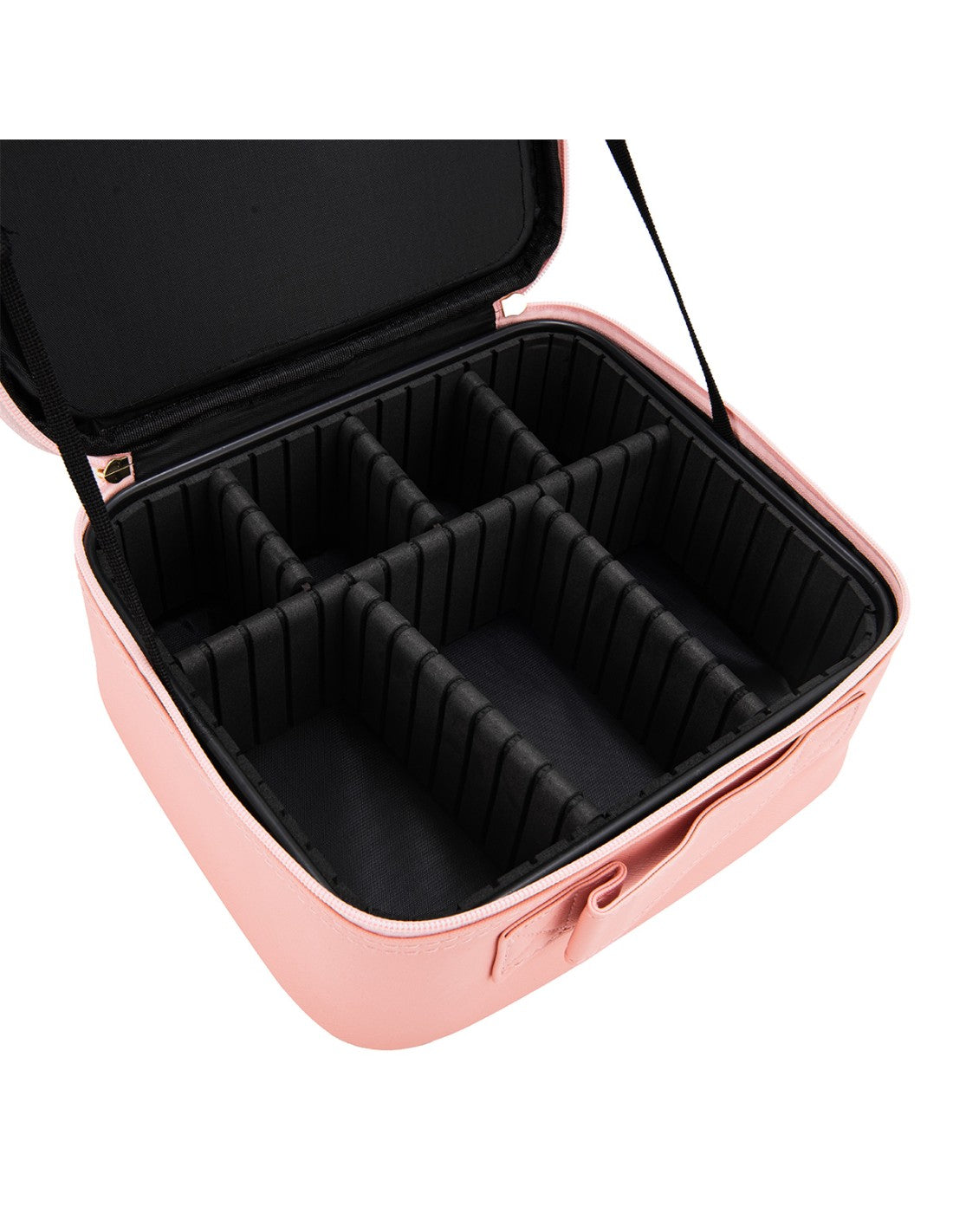 Portable Makeup Organizer Case with LED Mirror – Travel Cosmetic Storage Box for Beauty Essentials
