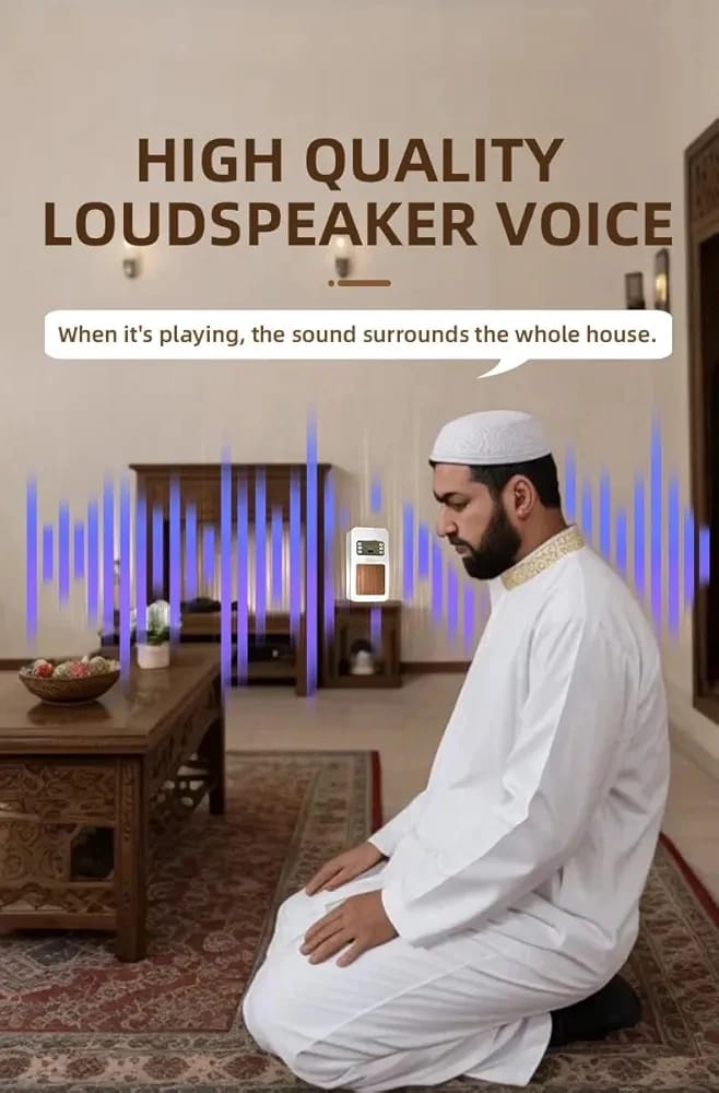 SQ669 Portable Full Holy Quran Speaker with Remote Control & Bluetooth – Rechargeable Islamic Audio Player