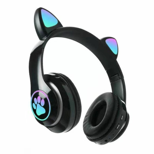 MZ023 Cat Ear Wireless Bluetooth Headphones with LED Lights – Foldable Stereo Gaming & Music Headset