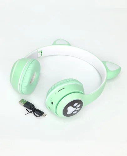MZ023 Cat Ear Wireless Bluetooth Headphones with LED Lights – Foldable Stereo Gaming & Music Headset