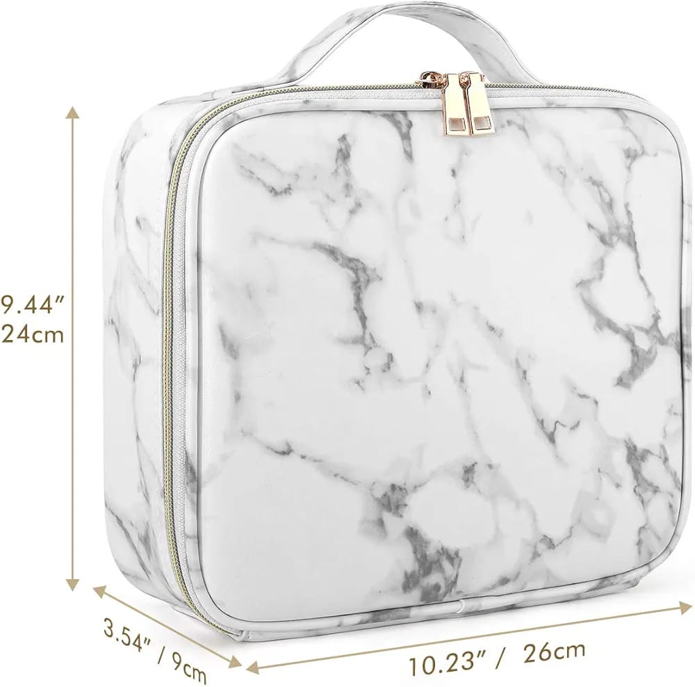 Professional Makeup Organizer Case  with Adjustable Compartments – Portable Cosmetic Storage Case for Travel & Vanity Use