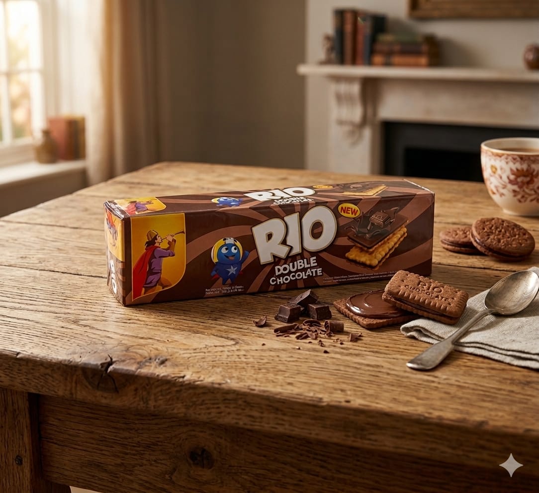 Rio Double Chocolate Biscuits – Rich Cream Filled Crunchy Cookies