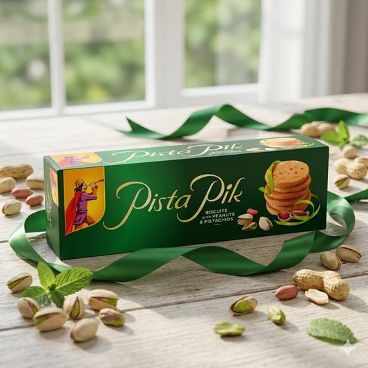 Pista Pik Biscuits with Peanuts & Pistachios – Crunchy Nutty Snack Cookies