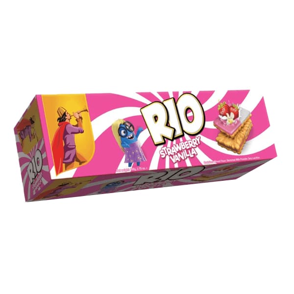 Rio Strawberry Vanilla Biscuits – Cream Filled Crunchy Snack