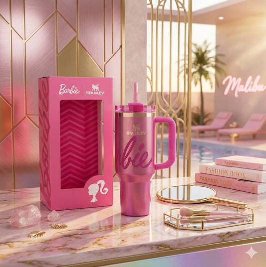Barbie™ x Stanley Quencher H2.0 FlowState Tumbler – Iconic Pink Edition