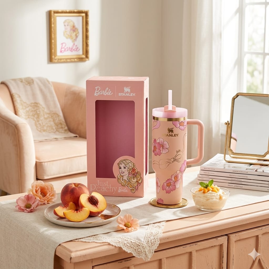 Barbie™ x Stanley “Just Peachy” Quencher Tumbler – Floral Peach Edition