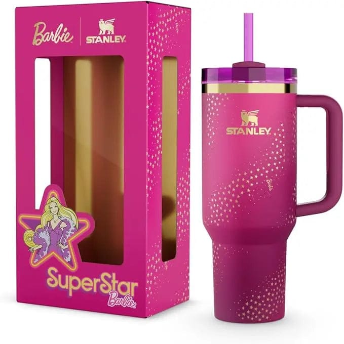 Barbie™ x Stanley SuperStar Quencher Tumbler – Glam Pink Glitter Edition