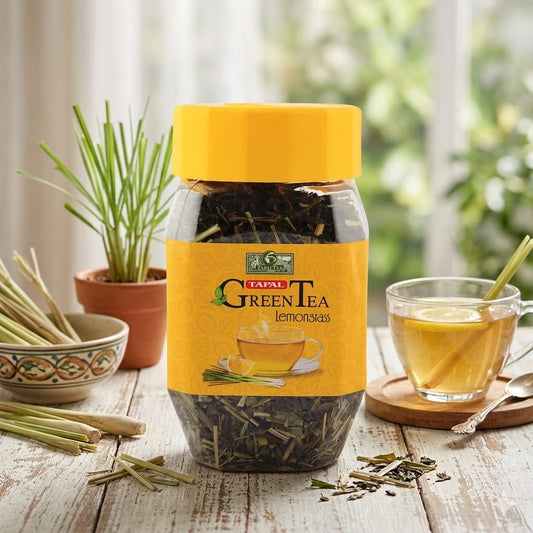 Tapal Green Tea Lemongrass Jar 100g – Refreshing Herbal Green Tea with Natural Lemongrass