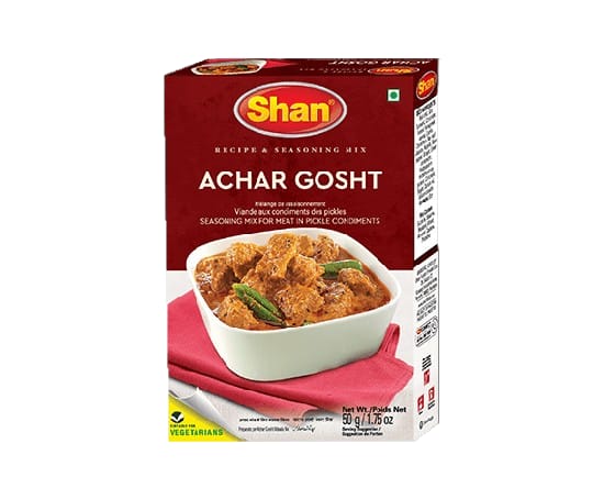 Shan Achar Gosht Masala Mix 50gm – Authentic Pakistani Pickle Meat Curry Spice Blend