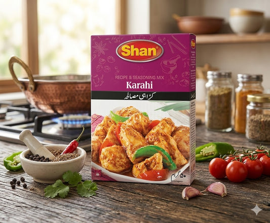 Shan Karahi Recipe & Seasoning Mix 50gm – Authentic Chicken Karahi Masala