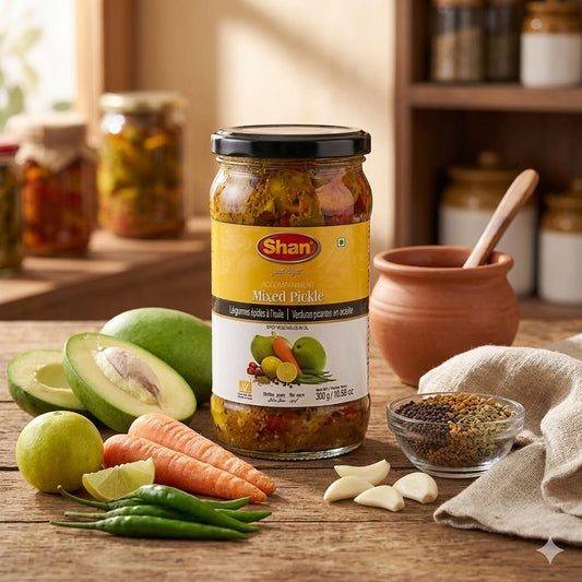 Shan Mixed Pickle 300g – Traditional Spicy Mixed Vegetable Pickle