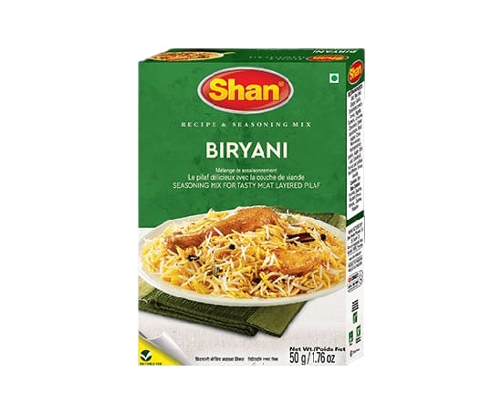 Shan Biryani Recipe & Seasoning Mix 50gm – Authentic Spicy Biryani Masala