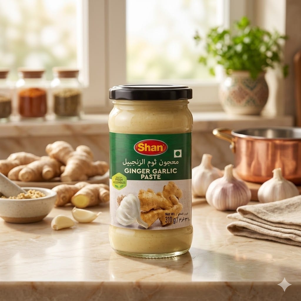Shan Ginger Garlic Paste 310gm – Fresh Ginger & Garlic Cooking Paste