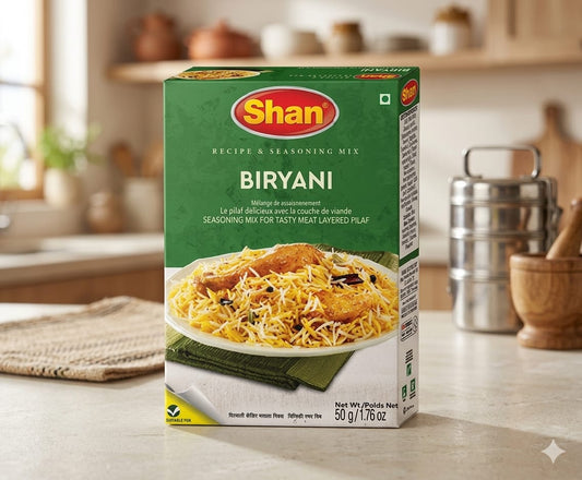 Shan Biryani Recipe & Seasoning Mix 50gm – Authentic Spicy Biryani Masala