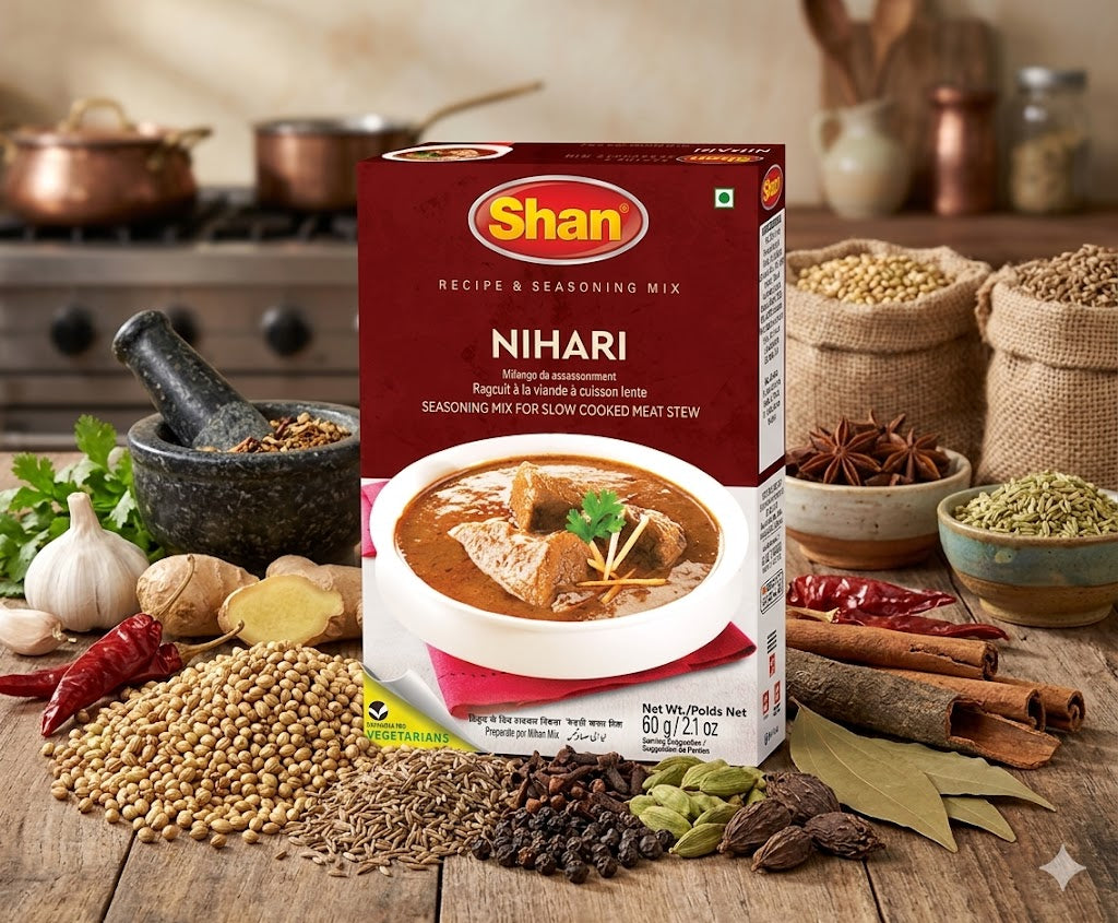 Shan Nihari Masala Mix 60g – Traditional Pakistani Slow Cooked Meat Curry Spice Blend