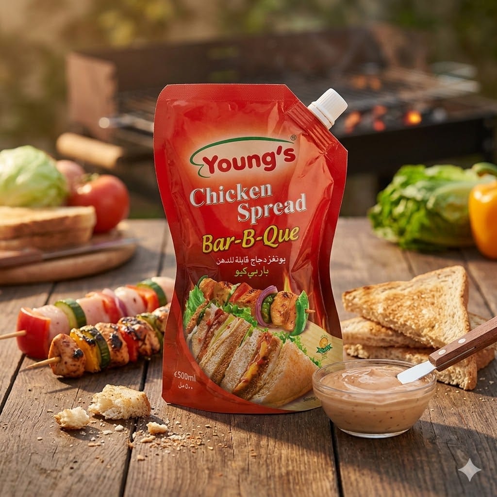 Young’s Chicken Spread Bar-B-Que 500ml – Smoky BBQ Flavored Creamy Chicken Spread