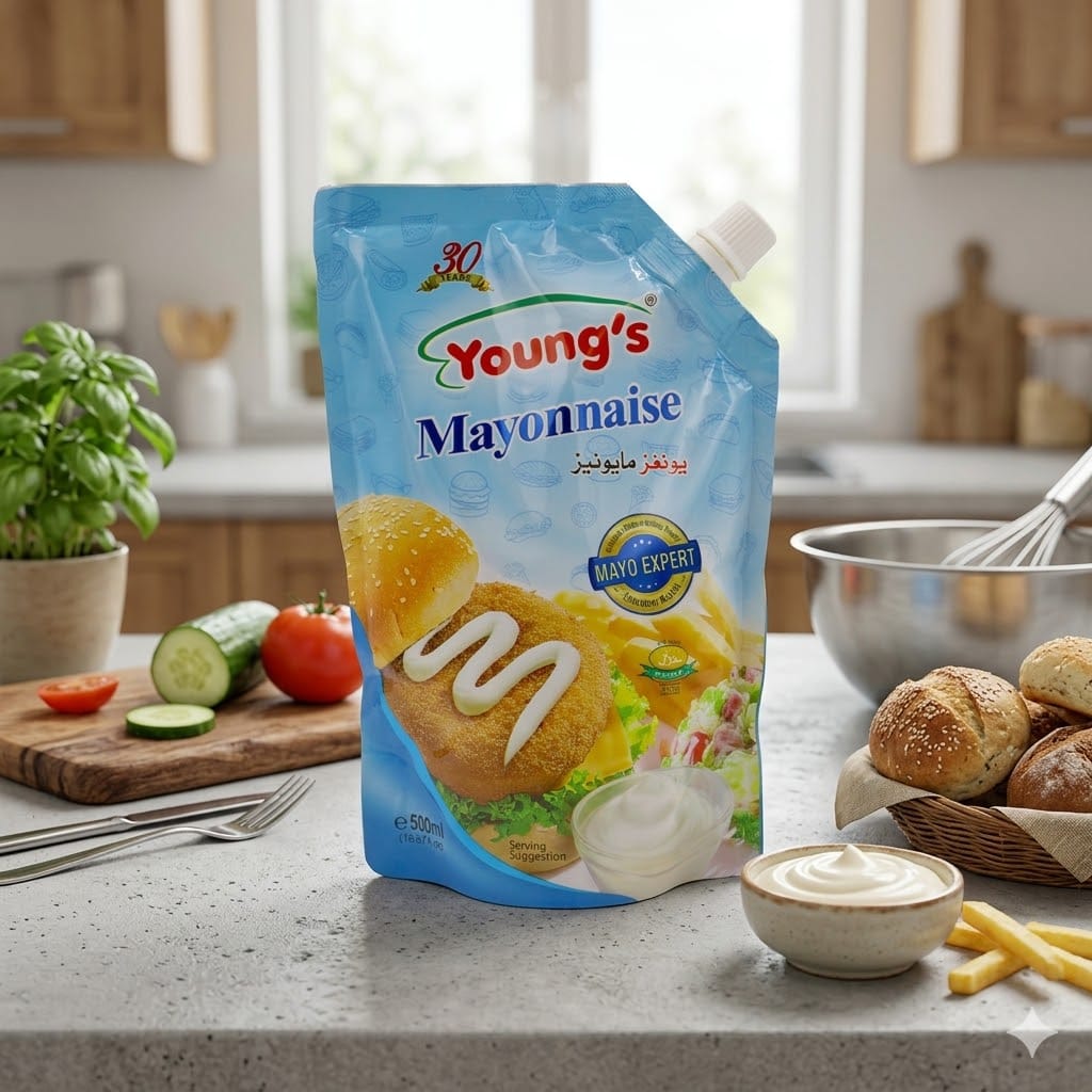 Young’s Creamy Mayonnaise 500ml | Smooth & Rich Classic Egg Mayo Spread