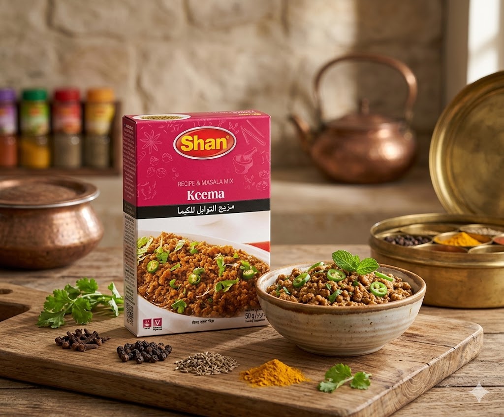 Shan Keema Recipe & Masala Mix 50gm – Authentic Minced Meat Curry Spice Mix