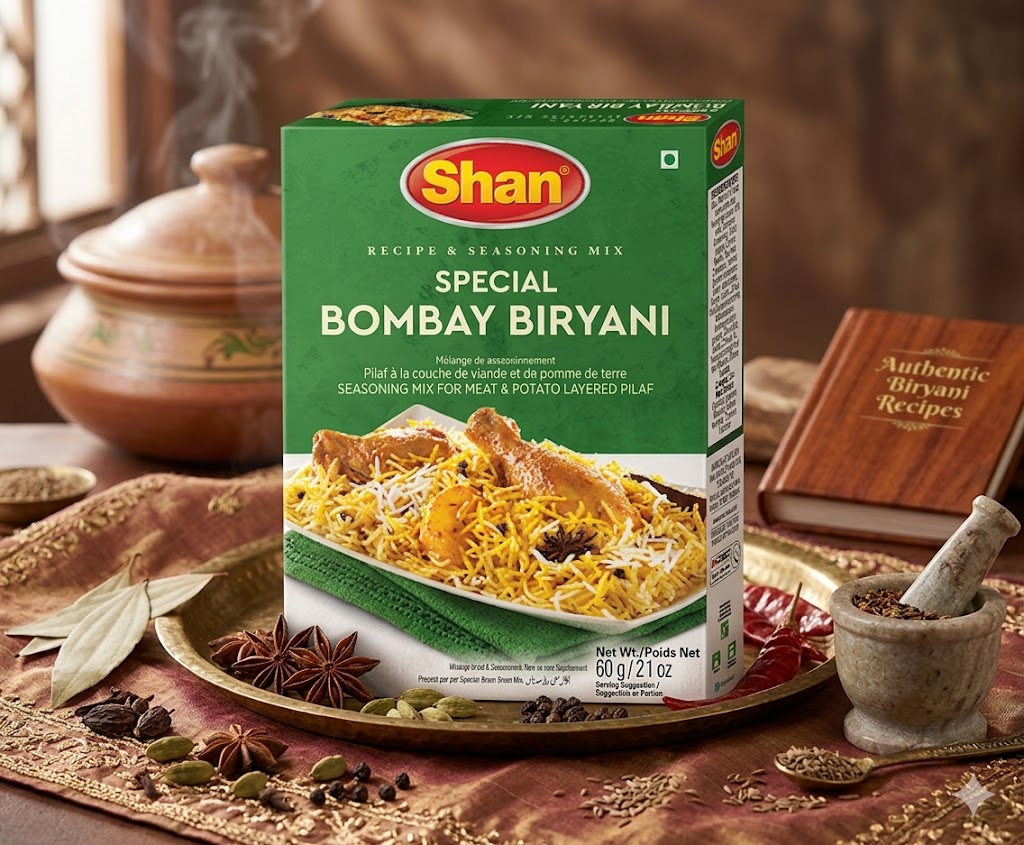 Shan Special Bombay Biryani Recipe & Seasoning Mix 60gm – Authentic Spicy Bombay Style Biryani Masala