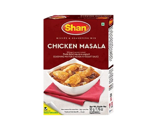 Shan Chicken Masala Recipe & Seasoning Mix 50gm – Authentic Chicken Curry Masala