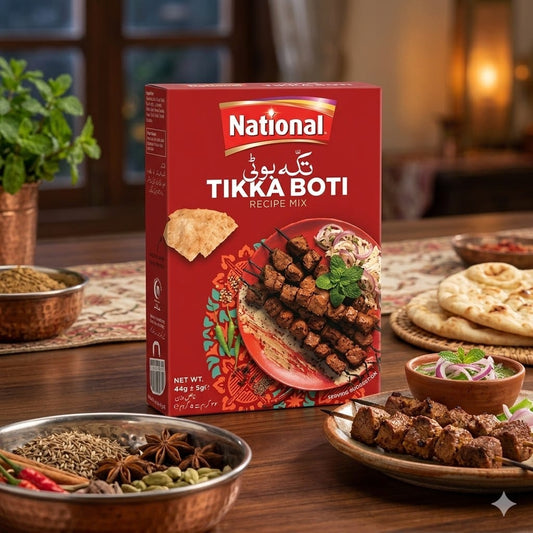 National Tikka Boti Masala 50gm – Authentic BBQ & Grill Spice Mix for Chicken Tikka