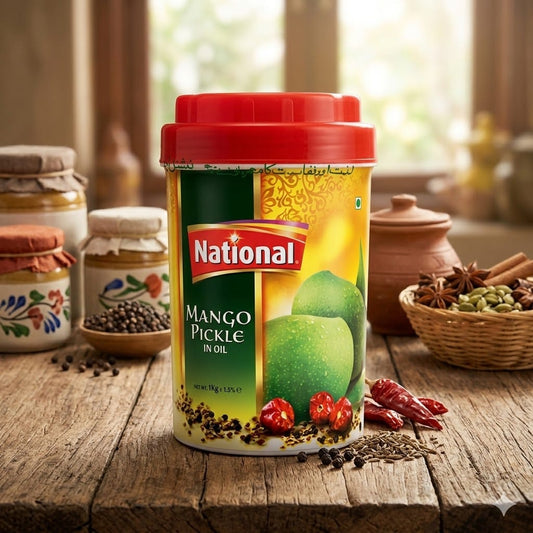 National Mango Pickle in Oil 1kg – Traditional Spicy Mango Achar