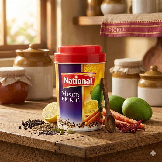 National Mixed Pickle In Oil 1Kg – Traditional Spicy Mixed Achaar with Authentic Pakistani Flavor