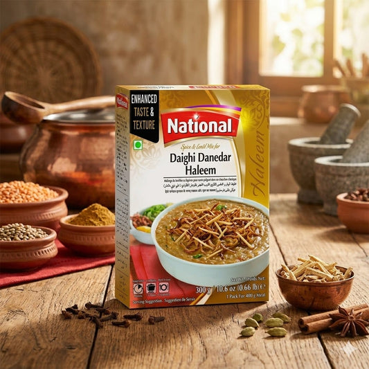 National Daighi Danedar Haleem Masala 300gm – Traditional Haleem Recipe Mix