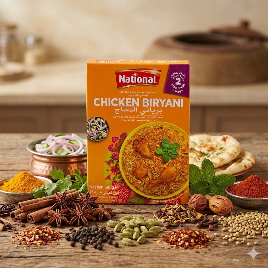 National Chicken Biryani Masala 90gm Double Pack – Authentic Chicken Biryani Spice Mix