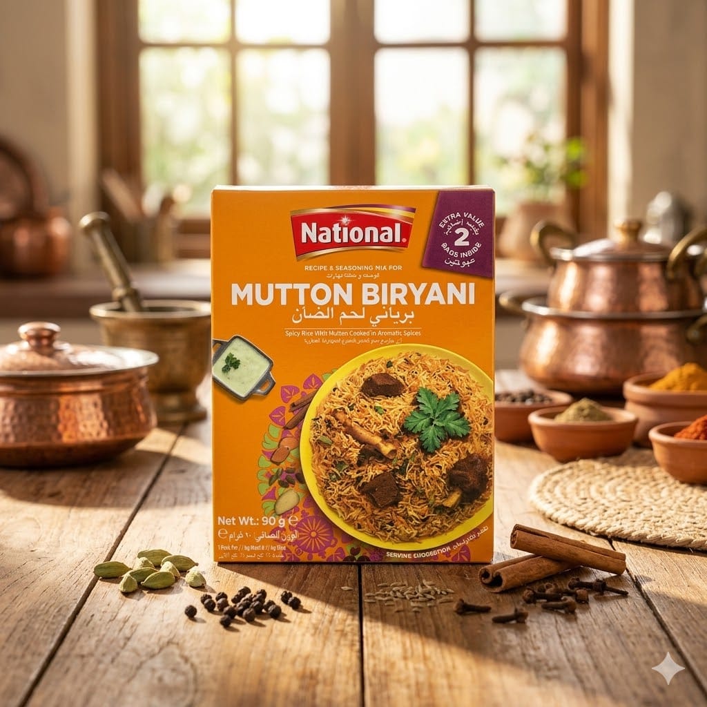 National Mutton Biryani Masala 90gm Double Pack – Authentic Pakistani Biryani Spice Mix