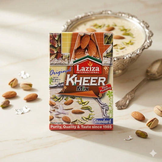 Laziza Kheer Mix Economy Standard 155gm – Instant Traditional Rice Pudding Dessert Mix