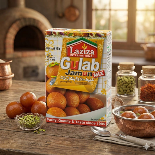 Laziza Gulab Jamun Mix 80gm – Traditional Soft & Sweet Dessert Mix